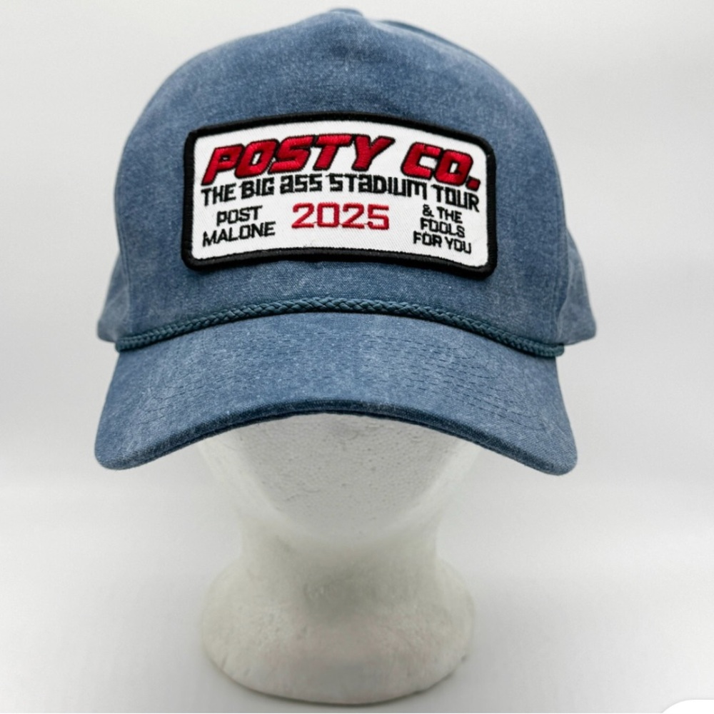 Post Malone 2025 Big Ass Stadium Tour Denim Cap